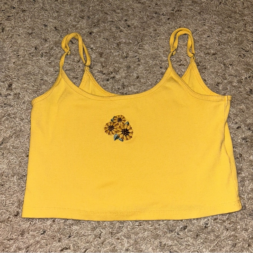 Hollister Sunflower Crop Top Tank